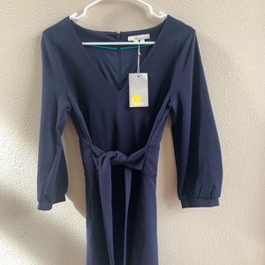 Boden Navy Blue Wrap Dress. Size 6R. NWT